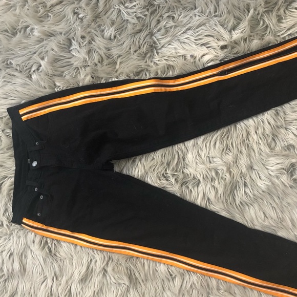 LF CARMAR black jeans with yellow zipper on legs - Picture 4 of 6
